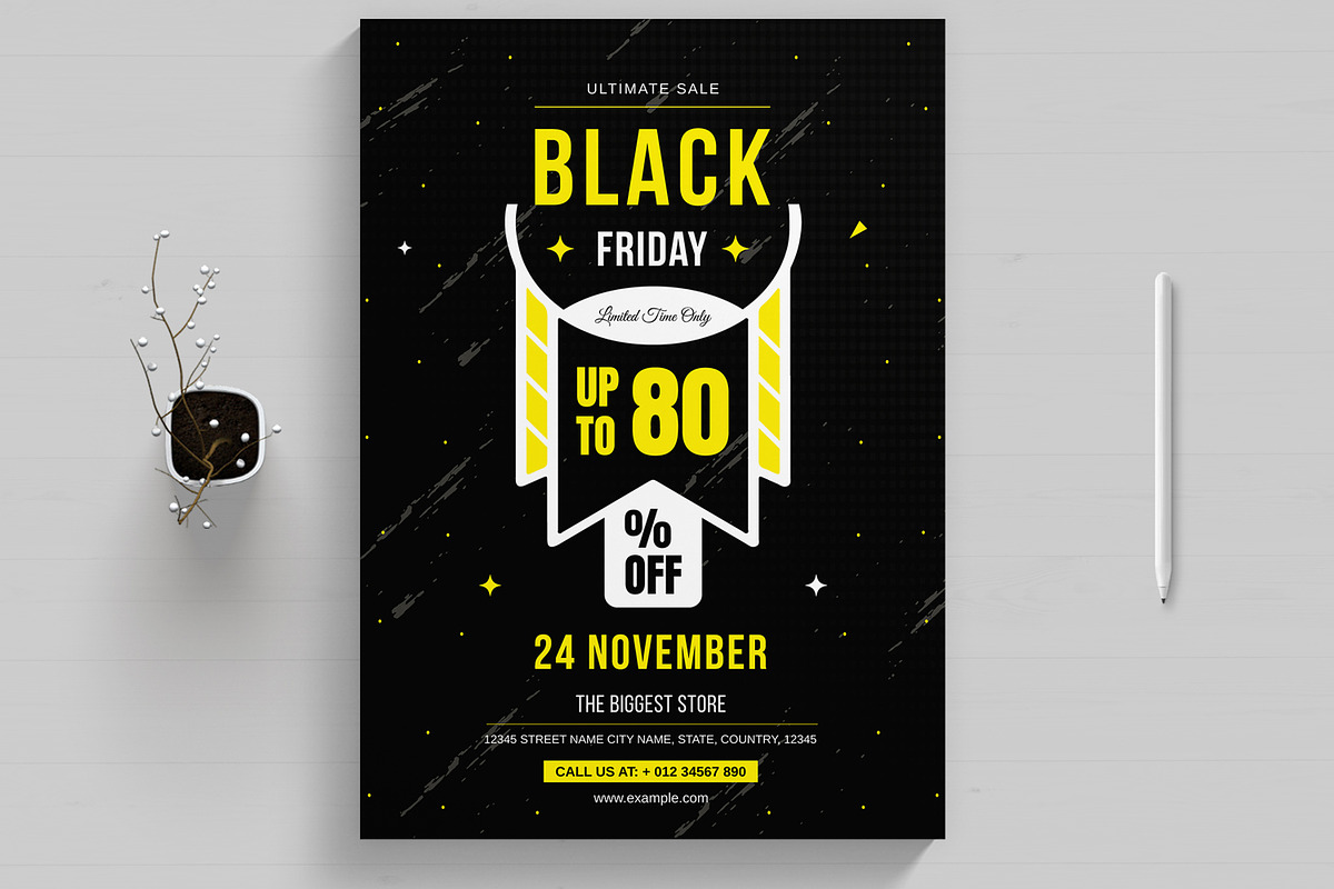 Black Friday Flyer Design, a Flyer Template by MightyDesign (Photo 1 of 8)