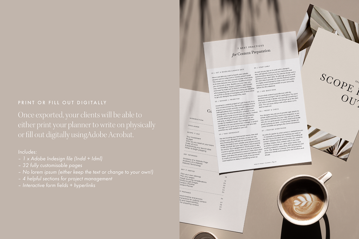 Website Project Planner Template, a Presentation Template by January Made Design (Photo 5 of 14)