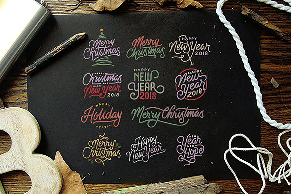 (Lettering)Christmas & New Year 2019, an Object Graphic by Mister Doodle (Photo 2 of 4)