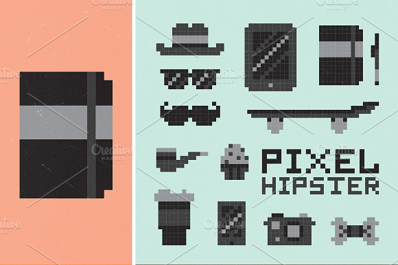 Pixel Hipster Set
