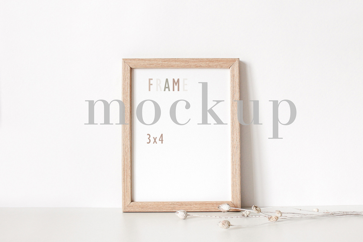 Frame Mockup, Boho Mockup Frame, a Print Template by BirdieFrames (Photo 1 of 3)