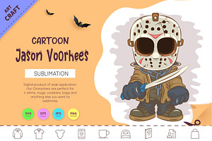 Halloween Mascot Jason Voorhees., an Animal Illustration by KENO Mascots