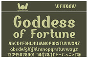 Goddess of fortune, a Font by weknow (Thumbnail 2 of 5)