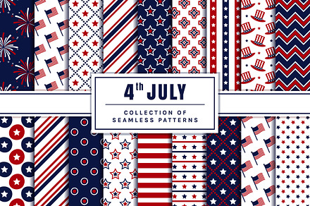 4th of July Seamless Patterns