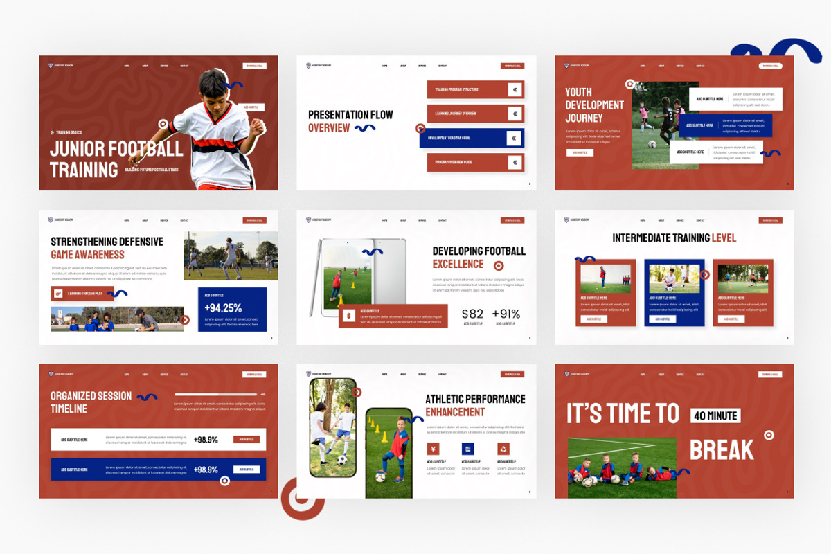 Junior Football Google Slides, a Presentation Template by Loin Studio (Photo 3 of 4)