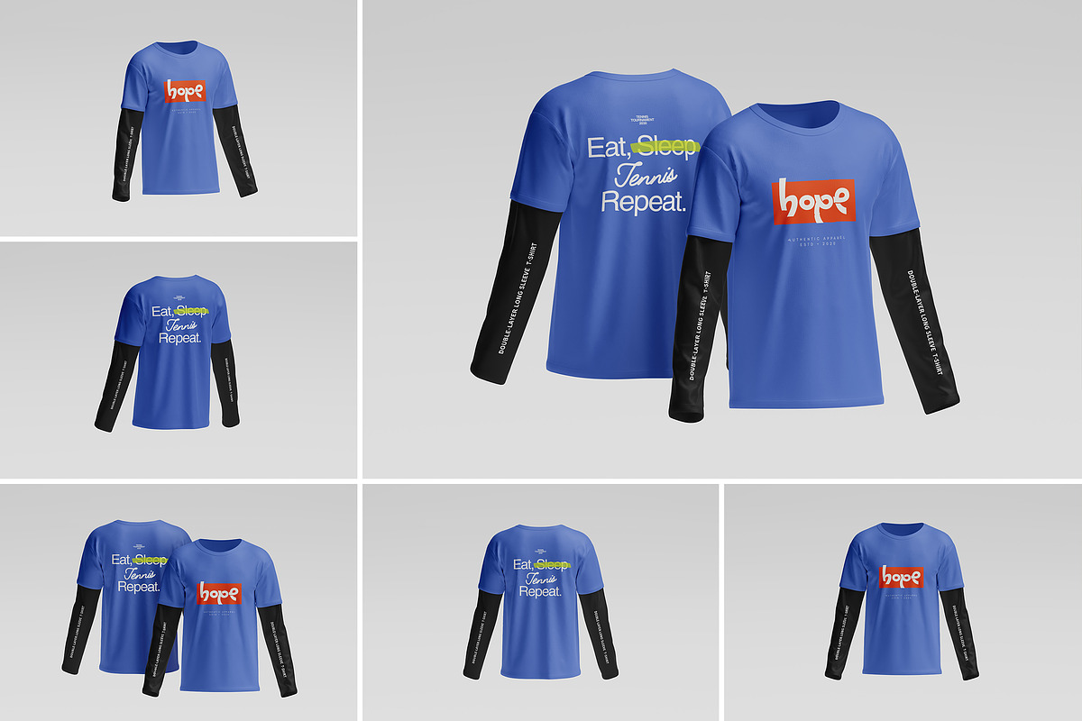 Double Layer Long Sleeve T-shirt, a Shirt Mockup by Momogi (Photo 1 of 8)