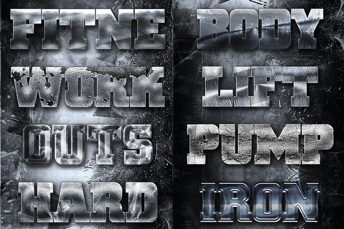 32 Fitness and Exercise Styles Vol 2, a Layer Style Add-On by DesignFathoms (Photo 2 of 5)