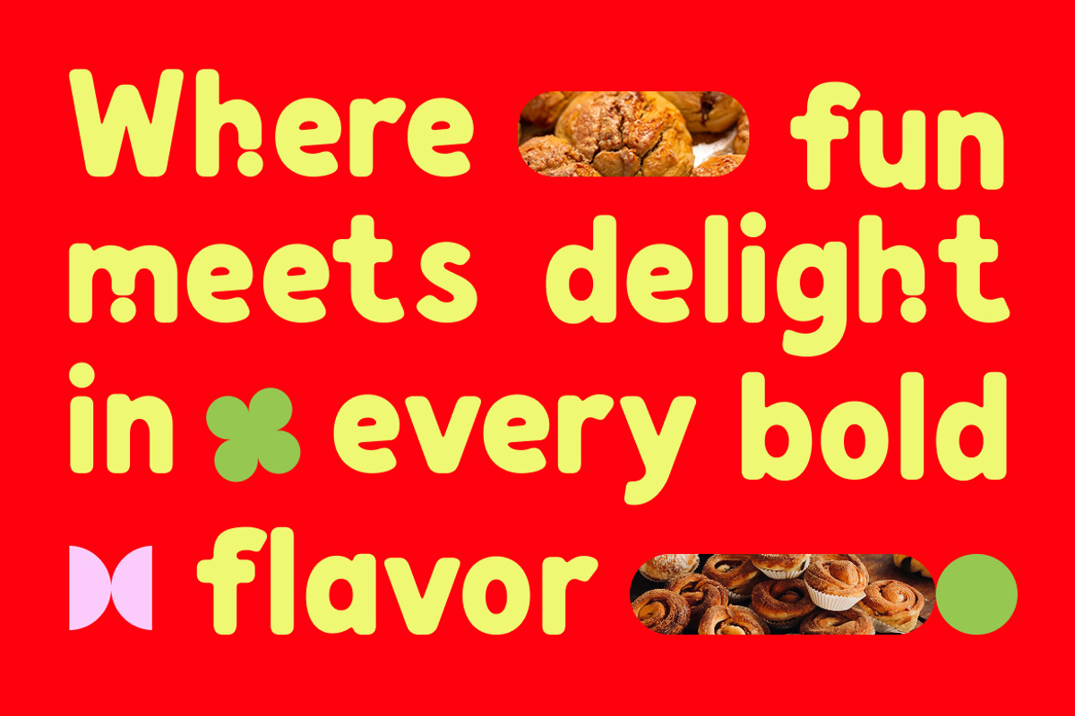 Monraha Food Display Font, a Sans Serif Font by Rasio Studio (Photo 3 of 7)