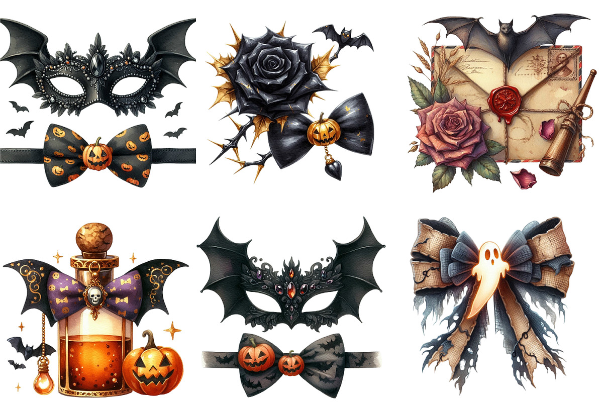 Elegant Halloween Clipart, an Illustration by DreamArtGraphic (Photo 2 of 5)