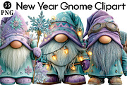 Watercolor New Year Gnome Clipart, an Illustration by Daily.Designs (Thumbnail 1 of 5)