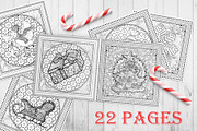 Christmas Adult Coloring Book, a Decorative Illustration by ilonitta (Thumbnail 3 of 8)