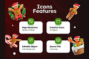 Gingerbread Man 3D Icons, a Characters & Person 3D Model by Rakata Studio (Thumbnail 2 of 7)