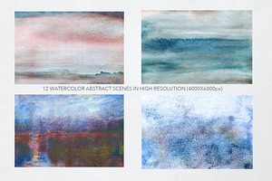 Blue Monet Watercolor Textures