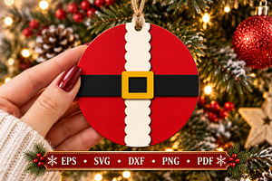 Santa Suit Bauble Laser Cut File
