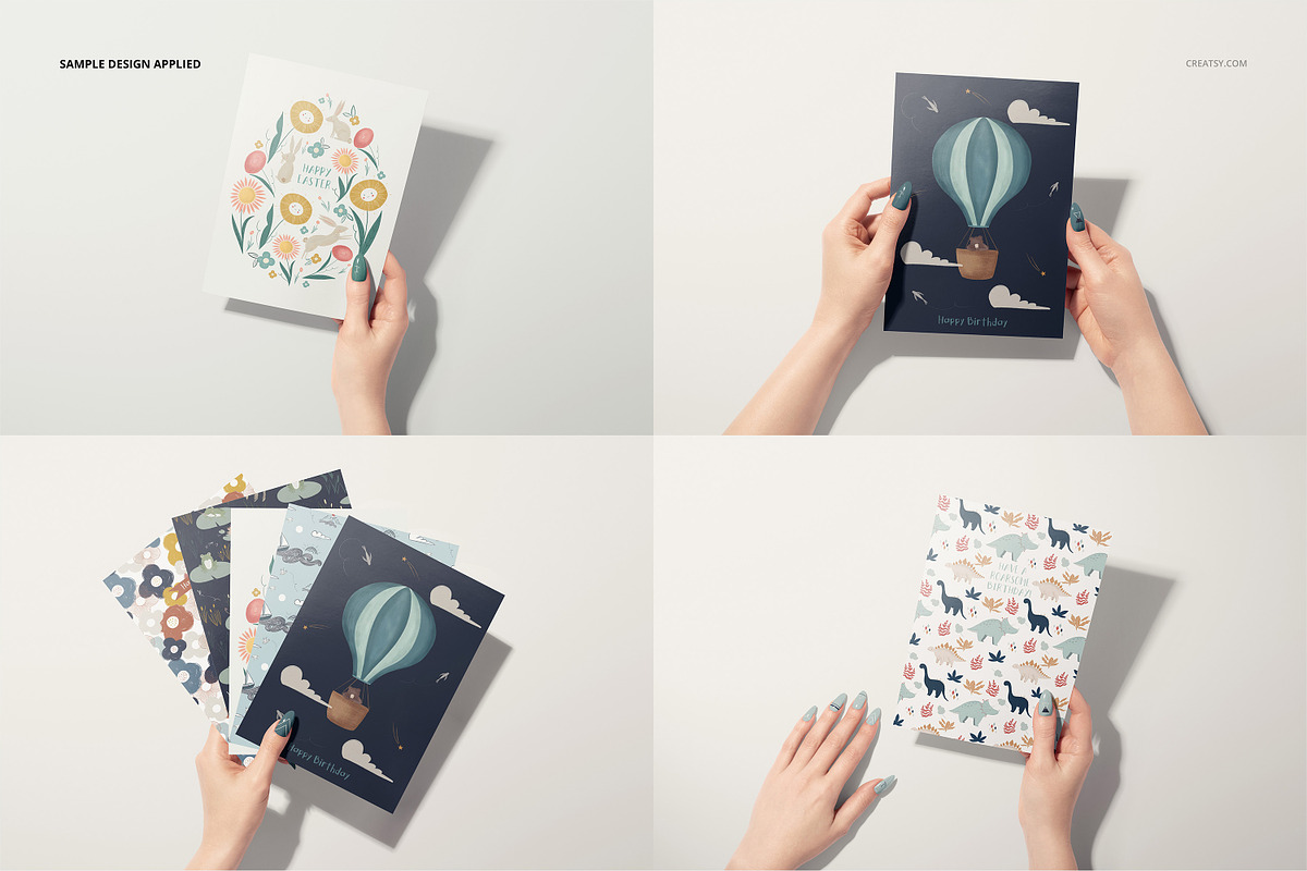 Greeting Cards Mockup Set, a Product Mockup by creatsy5 (Photo 8 of 12)