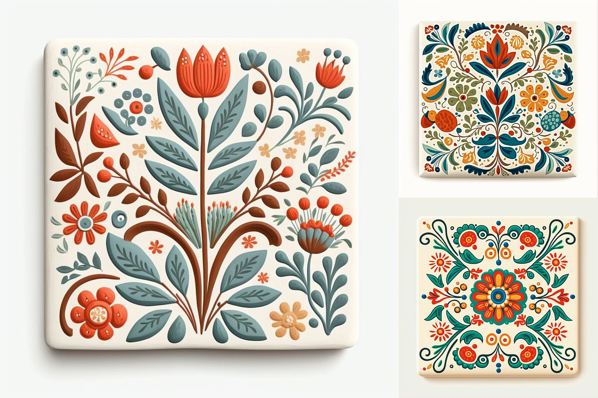 9 Folk Flower Pattern Illustration, a Decorative Illustration by ARTOZEN DIGITAL (Photo 3 of 11)