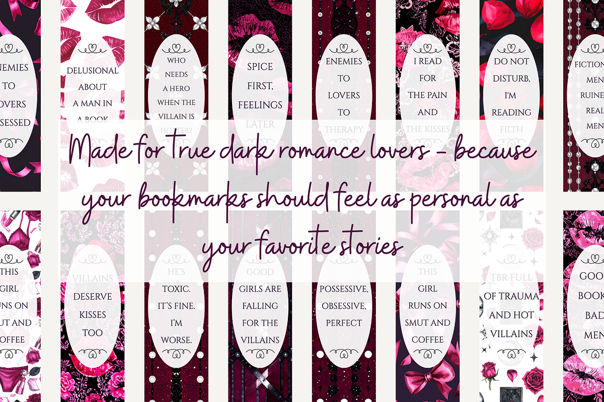 Cute Romantasy Printable Bookmarks, an Object Graphic by Anna Design Studio (Photo 9 of 9)