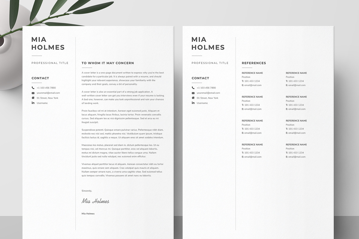 Word Resume & Cover Letter Template, a Resume Template by DemeDesign (Photo 3 of 6)