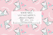 Adorable Kitten Seamless Pattern, a Pattern Graphic by StudioGlouna (Thumbnail 1 of 5)