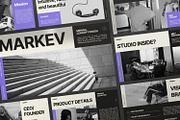 Markev Minimal Brand Google Slide, a Presentation Template by Portocraft (Thumbnail 1 of 7)
