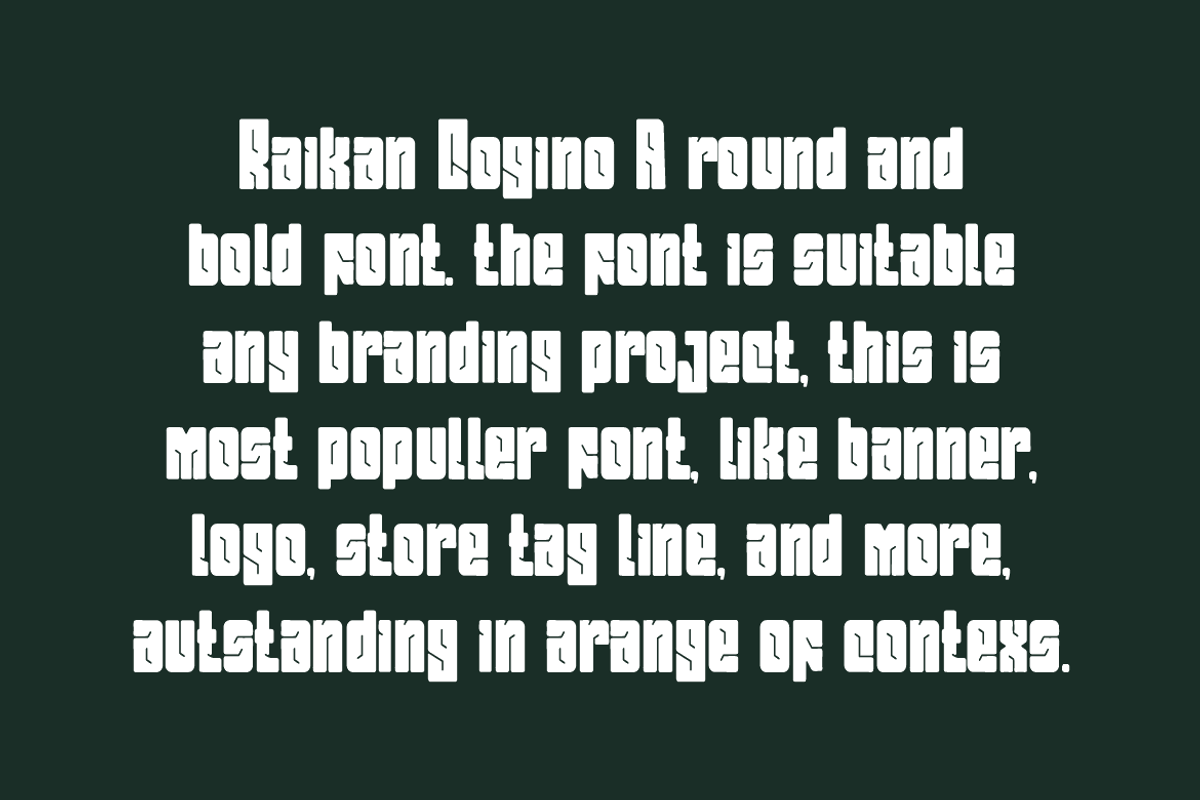 Raikan Cogino - Round Bold Font, a Sans Serif Font by Iqsiart Studio (Photo 7 of 7)