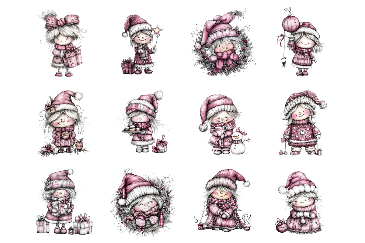 Whimsical Old Lady Christmas, an Illustration by Design Market (Photo 3 of 3)