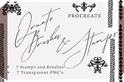 Ornate Procreate Brushes and Stamps, a Brushes & More by Studio Print Co. (Thumbnail 1 of 9)