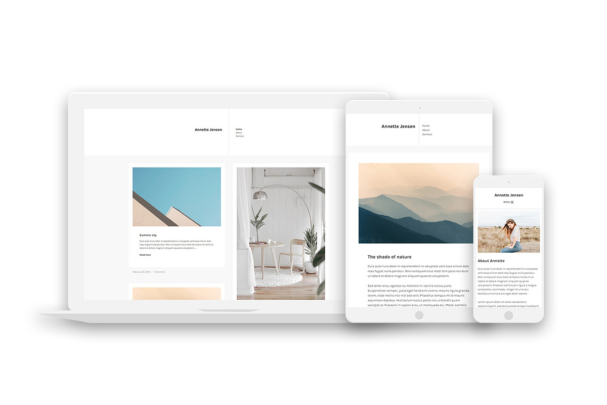 Annette - A Minimal Blog Theme, a WordPress Template by Singularform (Photo 3 of 3)