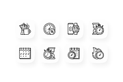 Time 16 Thin Line Icons Set, an Outline Icon by Alex Blogoodf (Thumbnail 4 of 5)
