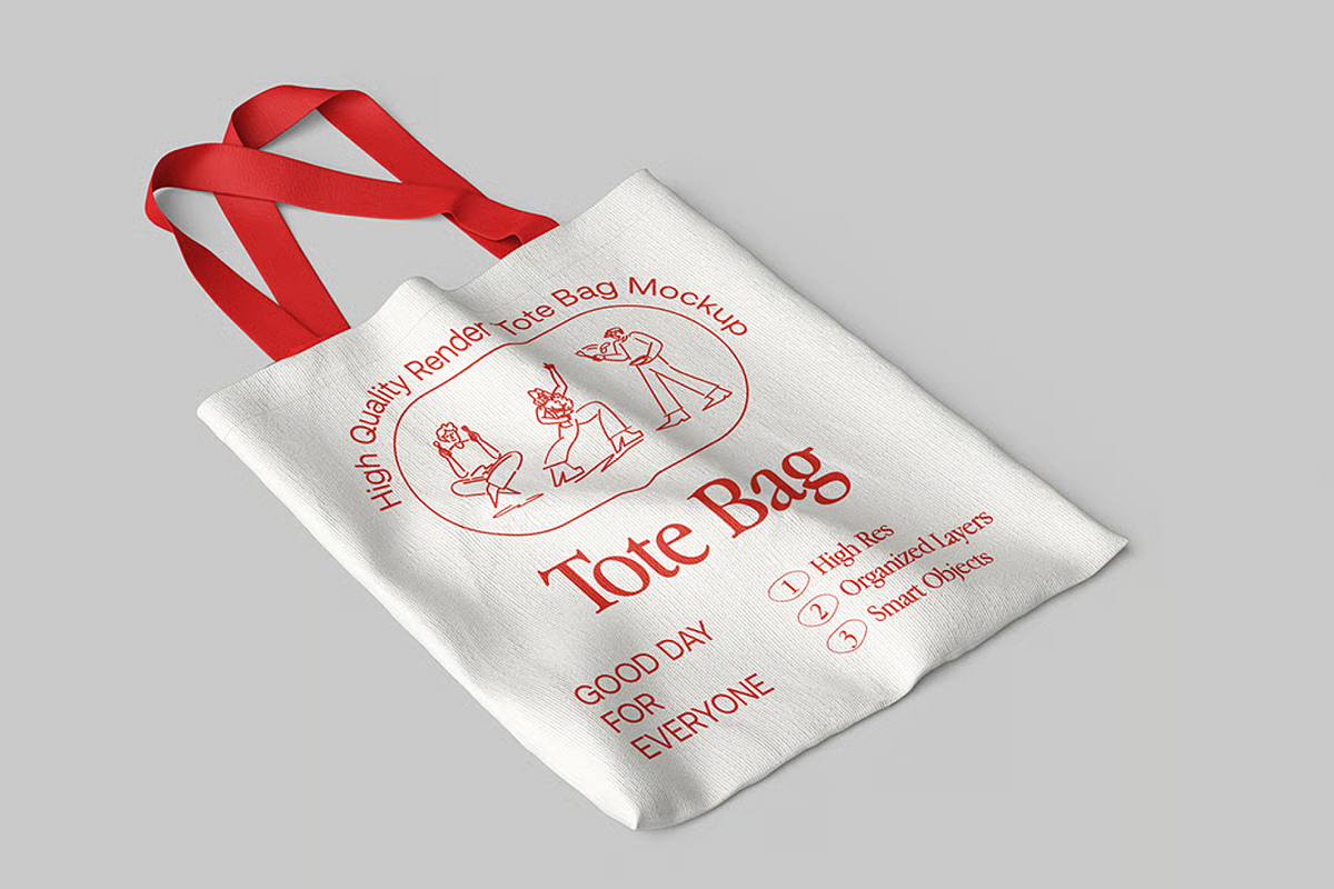 Tote Bag Branding Mockup, a Merchandise Mockup by graphicsauce