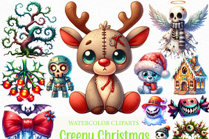 Creepy Christmas PNG, an Illustration by Craft Nest