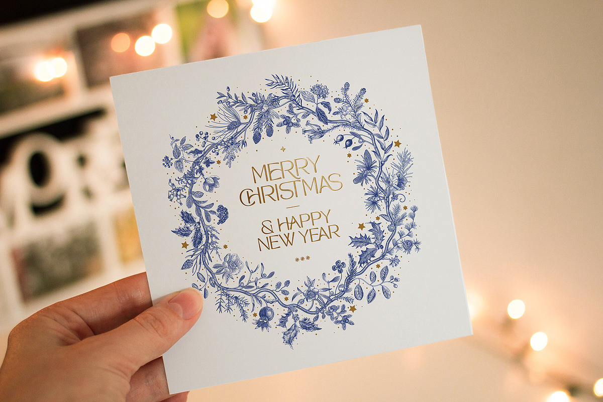 Christmas dreams. Blue & white, a Seasonal Illustration by olga.korneeva (Photo 9 of 12)