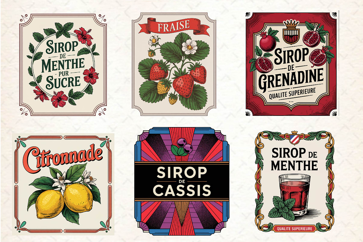 Vintage Food Labels Bundle, an Illustration by Dream Creation (Photo 4 of 4)