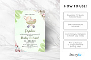 Green Baby Shower Invitation Temp, a Card Template by Snapybiz (Thumbnail 5 of 6)