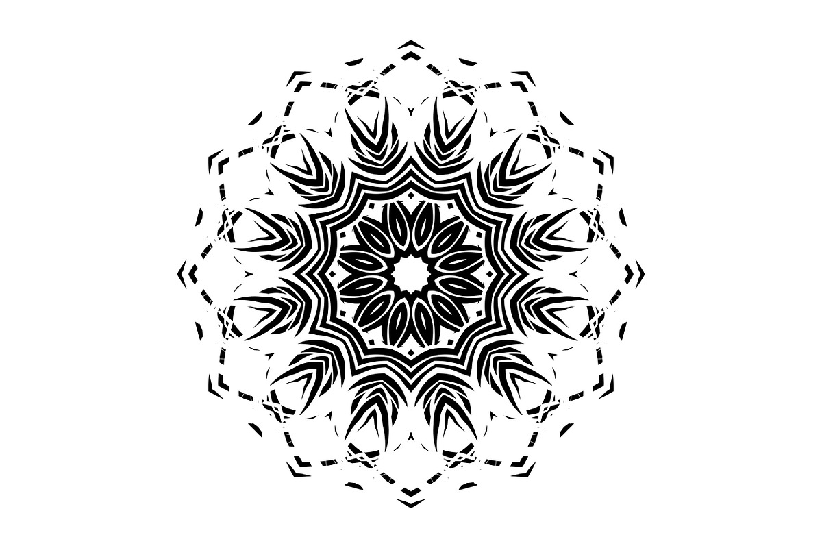 Black White Mandala Illustration Set, a Decorative Illustration by NJ Himel (Photo 49 of 101)