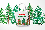 Christmas Tree Clipart & Patterns, a Pattern Graphic by Lagmar Design (Thumbnail 12 of 13)