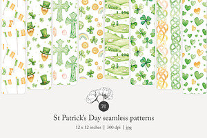 70 St Patrick's Day seamless pattern, a Pattern Graphic by Poppy Lane Studio