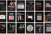 Fitness Instagram Templates Bundle, a Social Media Template by DigiPax (Thumbnail 3 of 12)