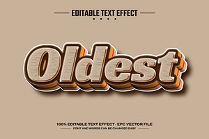 Oldest 3D Editable Text Effect