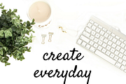 Keyboard, green plant, gold flatlay, a Social Media Template by life i design by Nicki (Thumbnail 2 of 4)