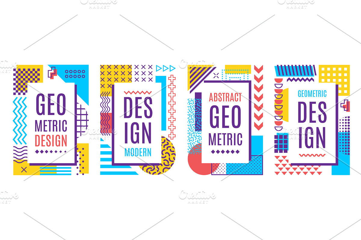 Retro design graphic posters, a Decorative Illustration by Vector Tradition