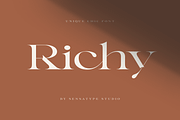 Richy - Unique Chic Font, a Serif Font by Sensatype (Thumbnail 9 of 21)