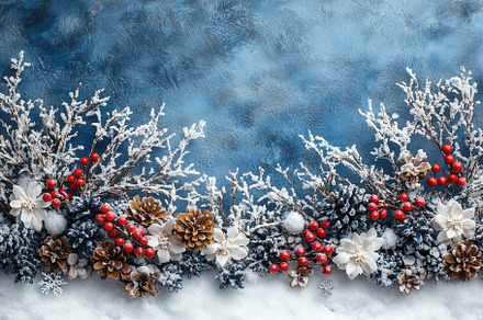 Winter decoration with natural eleme, a Photo by Tanuart