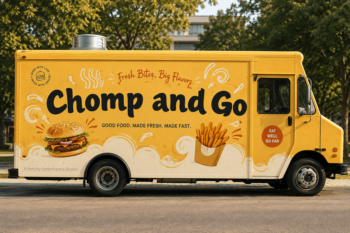 Bigfooz Font The Playful Chunky Font, a Sans Serif Font by Letterhanna Studio (Photo 8 of 9)