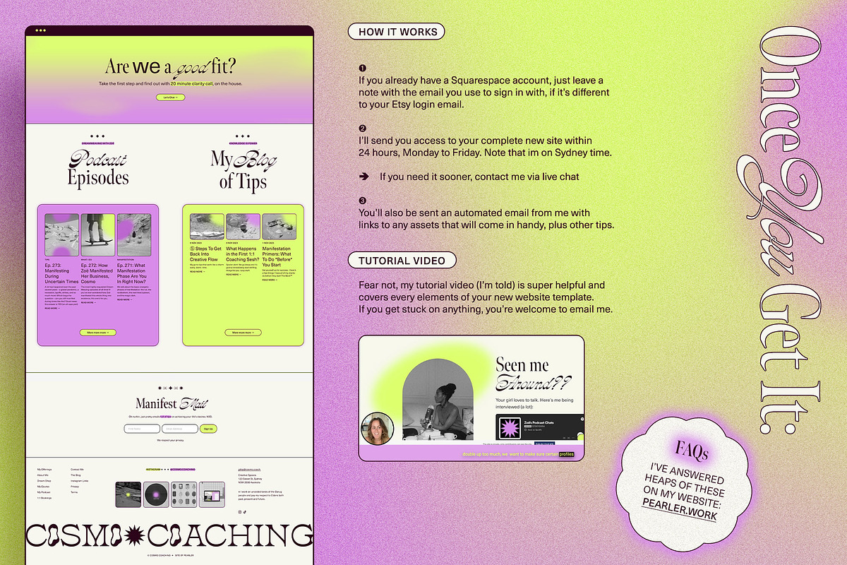 COSMO Squarespace Website Template, a Squarespace Template by PEARLER (Photo 9 of 11)