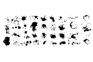 Set of blots. Splatter Paint Texture, an Illustration by Nenahliadava Design