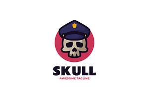 Skull Police Simple Mascot Logo, a Branding & Logo Template by Artnivora.Std