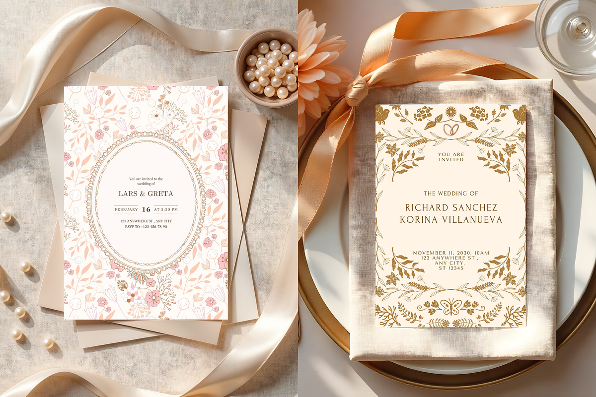45 Invitation Card Mockups for Canva, a Product Mockup by Matisse Studio (Photo 7 of 10)