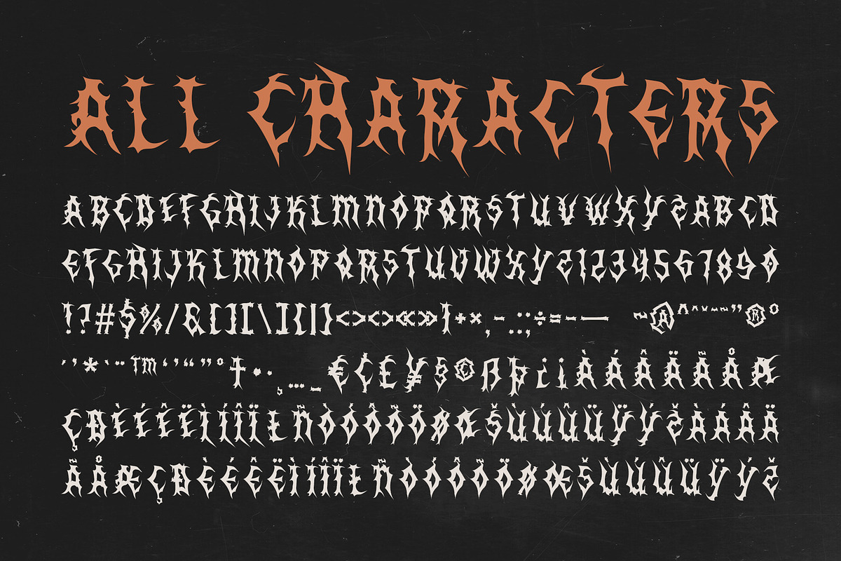 CS Venom – Black Metal Font, a Blackletter Font by Craft Supply Co. (Photo 8 of 8)