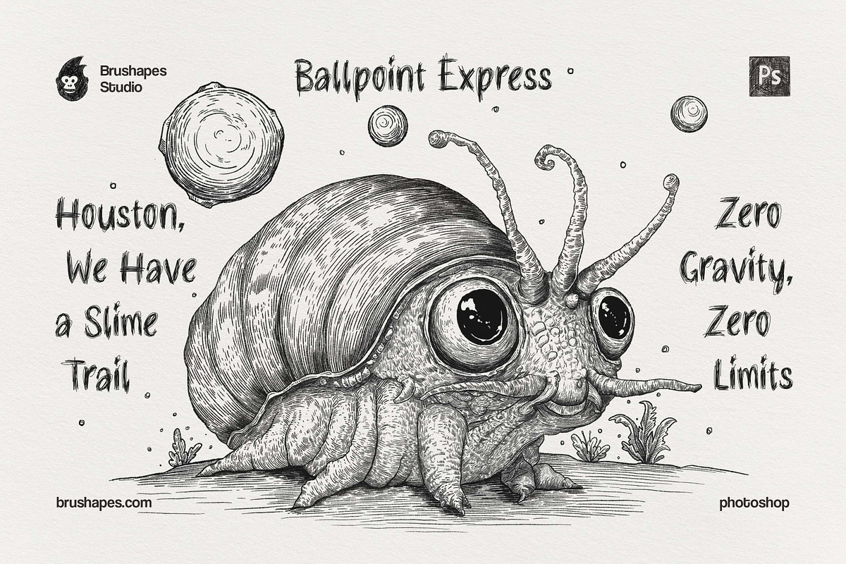 Photoshop Ballpoint Pen Brushes, a Brush Add-On by brushapes.com (Photo 4 of 10)